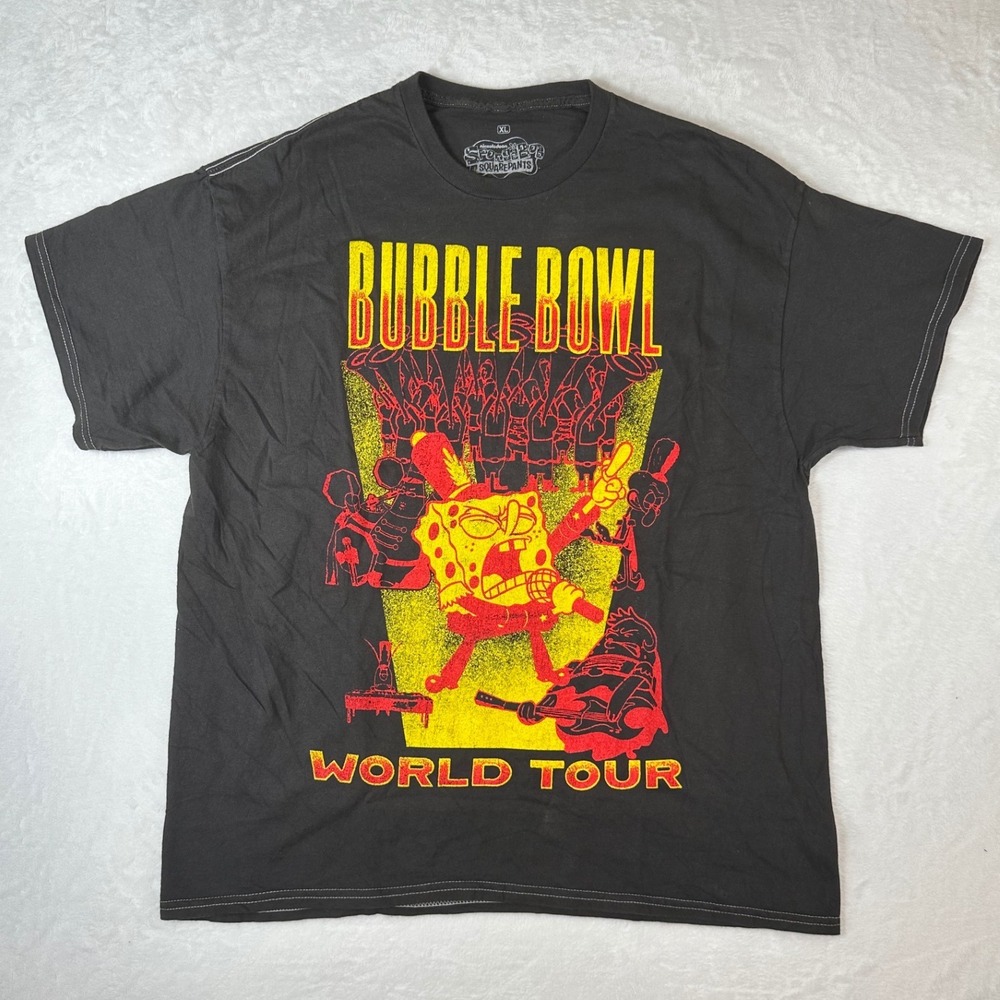 NWOT SpongeBob SquarePants Bubble Bowl World Tour T-Shirt XL Ripple Junction